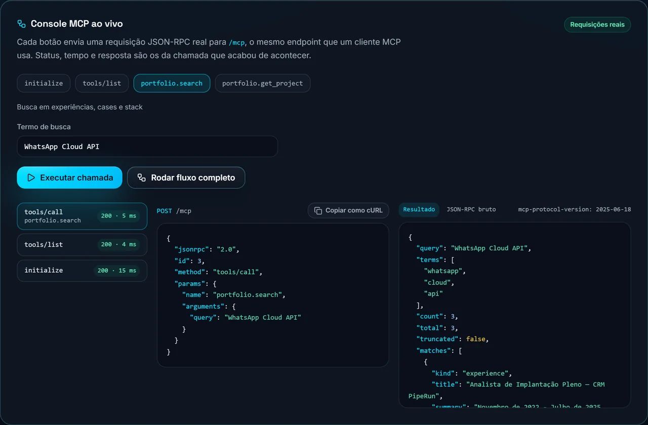 Captura da interface do projeto Site legível por agentes